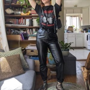 Misguided Pleather Ankle Trousers